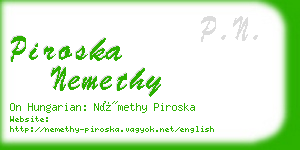 piroska nemethy business card